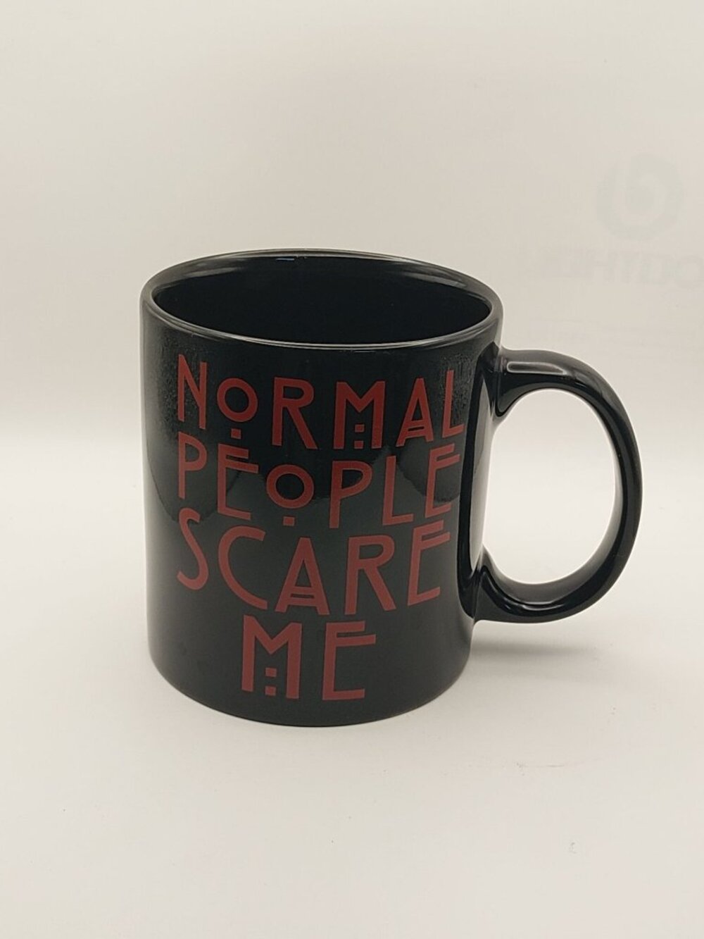 American Horror Story "Normal People Scare Me" Black Ceramic Coffee Mug Large 20